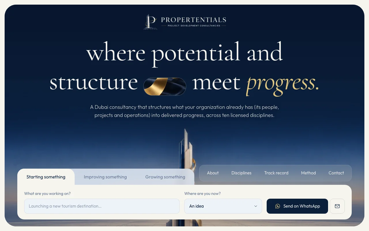 Propertentials website
